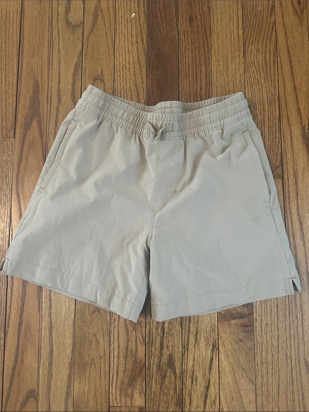 abercrombie kids Light Taupe Athletic Drawstring Shorts